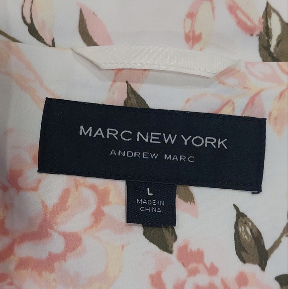 Marc New York Floral Bomber Jacket - Cream and Brown - Picture 8 of 9